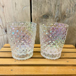 Pair of iridescent plastic tumblers (preloved)