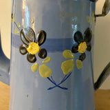 Hand painted antique French enamel coffee pot (preloved)