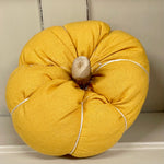 Handmade cotton pumpkin - mustard yellow cotton