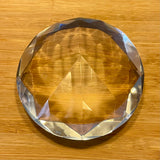 Glass diamond shaped paperweight - 2 sizes available (preloved) *DELICATE GLASS ITEM*