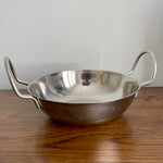 Stainless steel balti dish (preloved)
