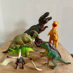 Set of 7 dinosaurs including T-Rex (preloved)