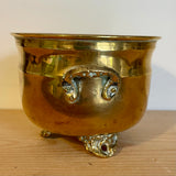 Brass plant pot in the shape of a cauldron (preloved)
