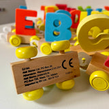 Wooden alphabet train from Aldi-28 pieces (preloved)