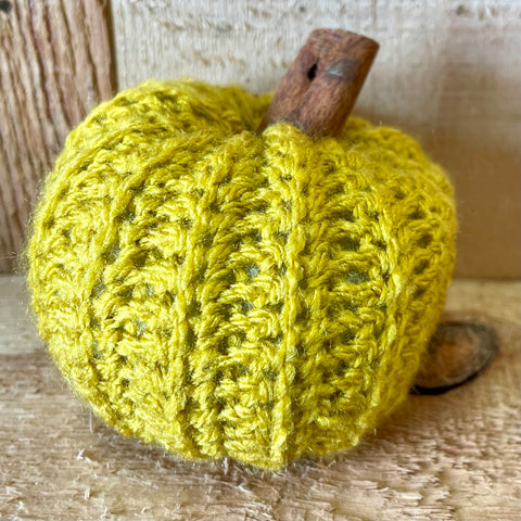 Handmade pumpkin - medium mustard colour