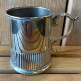Silver tankard engraved with initials M.  E. C. (preloved)