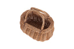 Child's light steamed swing handled coracle shopper basket