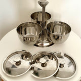 Stainless steel relish dish (preloved)