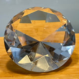 Glass diamond shaped paperweight - 2 sizes available (preloved) *DELICATE GLASS ITEM*