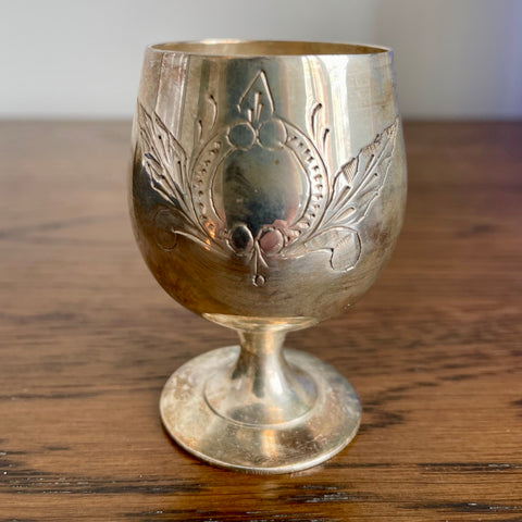 Small goblet with botanical design (preloved)