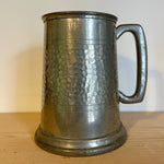 English pewter with hammered effect and engraved line design (preloved)