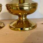 Pair of heavy brass candlesticks-please read description (preloved)