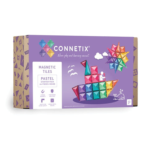 Connetix tiles - Pastel starter pack 64 piece