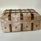 White painted wood and metal box (preloved)