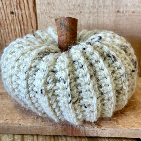 Handmade pumpkin - medium cream colour