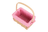 Swing handle basket with pink lining