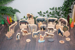 Wooden wild animal blocks - pack 15