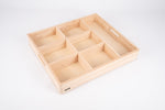 Rainbow wooden super set + wooden sorting tray (7- way)