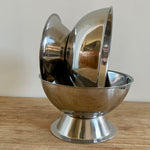 Pair of stainless steel sundae bowl (preloved)