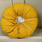 Handmade cotton pumpkin - mustard yellow cotton