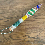 Beadwork on wooden spear shape (preloved)