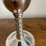 Large Spanish silver goblets with decorative stem (preloved)