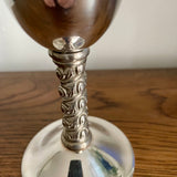 Large Spanish silver goblets with decorative stem (preloved)