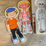 Five layered wooden puzzle, skeleton to clothed! (Preloved)