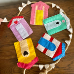 Handmade felt beach hut bunting (preloved)