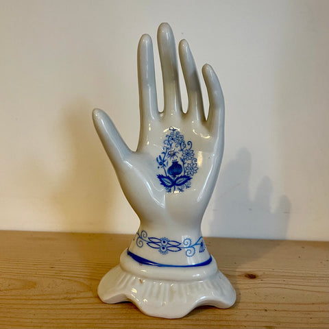 Pottery jewellery holder hand *DELICATE ITEM* (preloved)