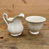 Cream Wedgwood jug and sugar bowl (preloved) *DELICATE ITEMS *