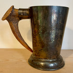 Heavily tarnished metal tankard (preloved)