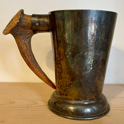 Heavily tarnished metal tankard (preloved)