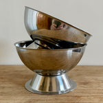 Pair of stainless steel sundae bowl (preloved)