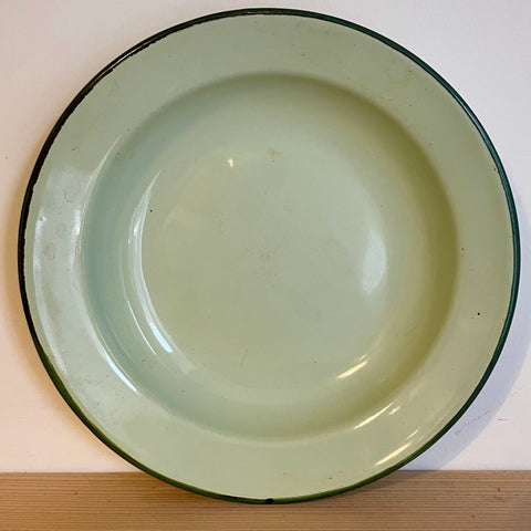Green enamel plate (preloved)