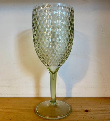 Acrylic green goblet (preloved)