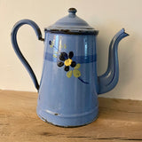 Hand painted antique French enamel coffee pot (preloved)