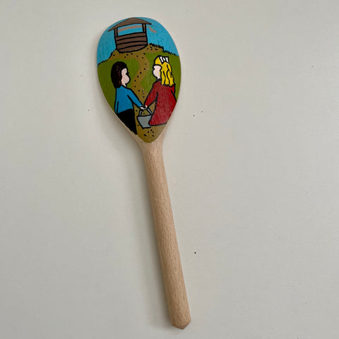 Jack and Jill wooden spoon (preloved)