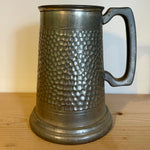 Pewter with hammered effect decoration and glass bottom (preloved)