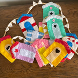Handmade felt beach hut bunting (preloved)
