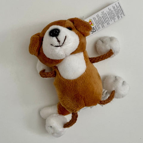 Puppet Company brown and white dog finger puppet (preloved)