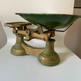 Set of vintage gold and green weighing scales (preloved)