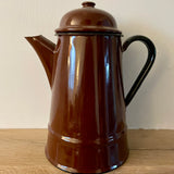 Vintage brown enamel coffee pot (preloved)