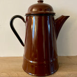 Vintage brown enamel coffee pot (preloved)