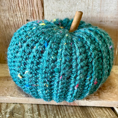 Handmade pumpkin - large green colour