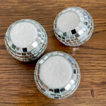 Set of 3 ‘disco ball’ ornaments (preloved)
