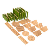 Bamboo building blocks - class set