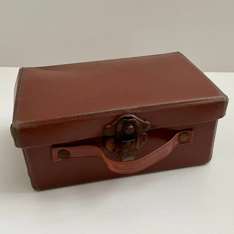 Mini brown cardboard suitcase - sold as seen (preloved)