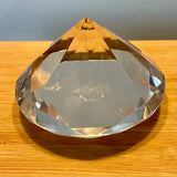 Glass diamond shaped paperweight - 2 sizes available (preloved) *DELICATE GLASS ITEM*