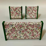 Set of doll’s house furniture-bed, sofa and armchairs (preloved)